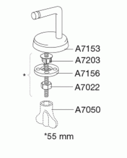 Uni-scharnier, standaard montage B13P999