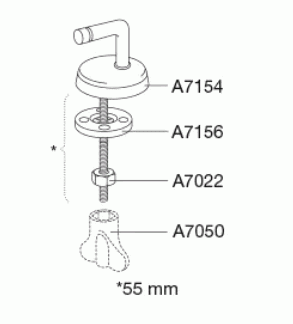 Uni-scharnier, standaard montage