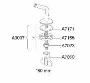 Scharnier, vast, standaard montage BG4P999