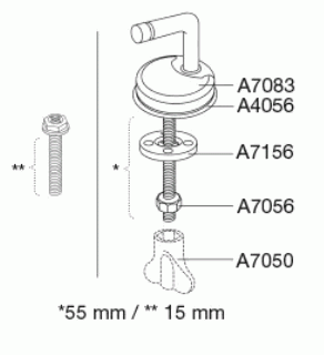 Uni-flex scharnier, standaard montage
