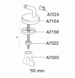 Uni-scharnier, standaard montage BU5P999