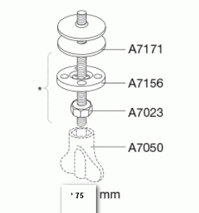 Vast scharnier, standaard montage