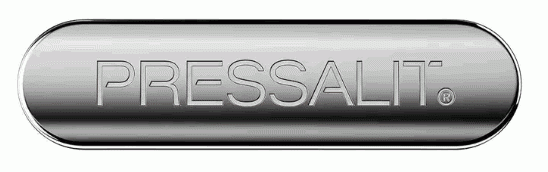 Logo-tags, set van 2, CHROOM