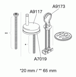 Uni-flex met kantelbevestiging, topmontage