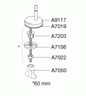 Uni scharnier voor lift-off, standaard montage
