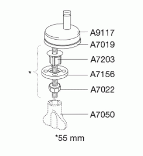Uni-flex scharnier, topmontage/standaard montage