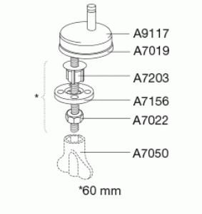 Uni-scharnier, standaard montage