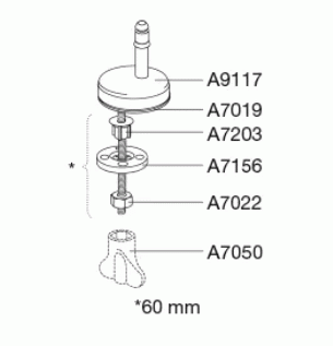 Uni-scharnier, standaard montage