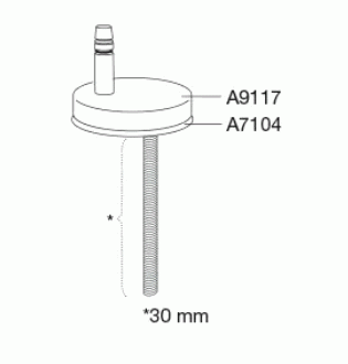 Uni-Flex scharnier voor lift-off, topmontage