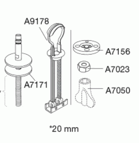 Combi scharnier, vast, topmontage/standaard montage D98999