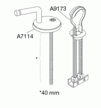Vast scharnier, topmontage DA9999