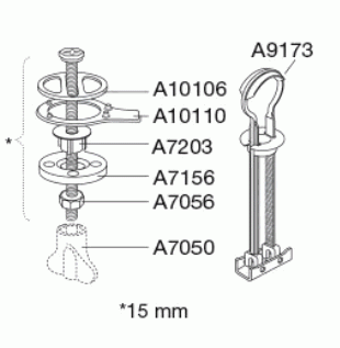 Combi scharnier, universeel, topmontage/standaard montage DG4925