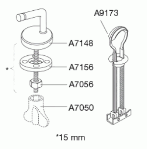Combi scharnier, univertikaal, topmontage/standaard montage DH4999