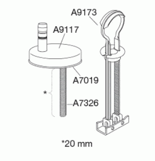 Uni scharnier voor lift-off, topmontage DK3999