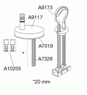 Uni scharnier, topmontage