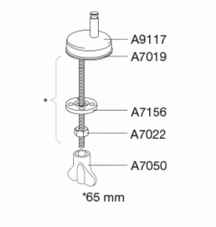 Uni-scharnier, standaard montage