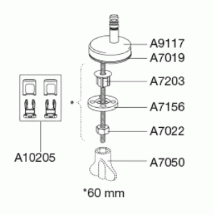 Uni-scharnier, standaard montage