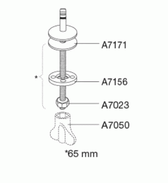 Vast scharnier, standaard montage
