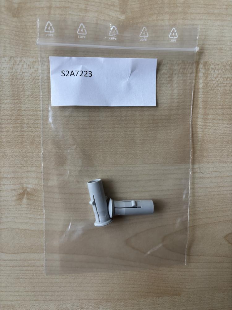 Scharnierbusset (2 stuks) met weerhaak, lang, grijs S2A7223