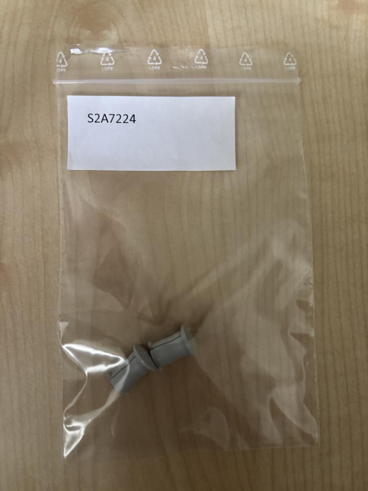 Scharnierbus met weerhaak voor zitting zonder deksel. kort, grijs